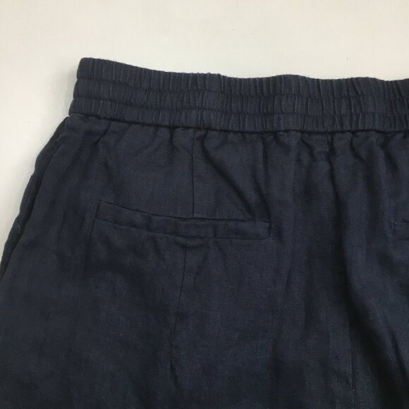 NOVU Dark Blue 100% Linen Drawstring Tapered Leg Soft Jogger Pant - Picture 9 of 10